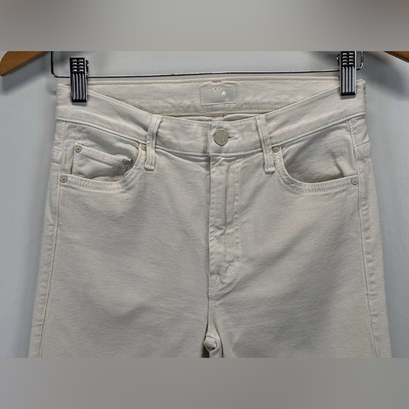 Mother The Insider Crop Step Fray Raw Hem Toasted Ivory So Far Gone Women’s 26 - Picture 4 of 10